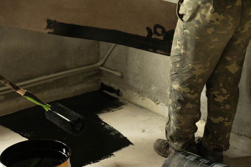 Basement Waterproofing in Progress